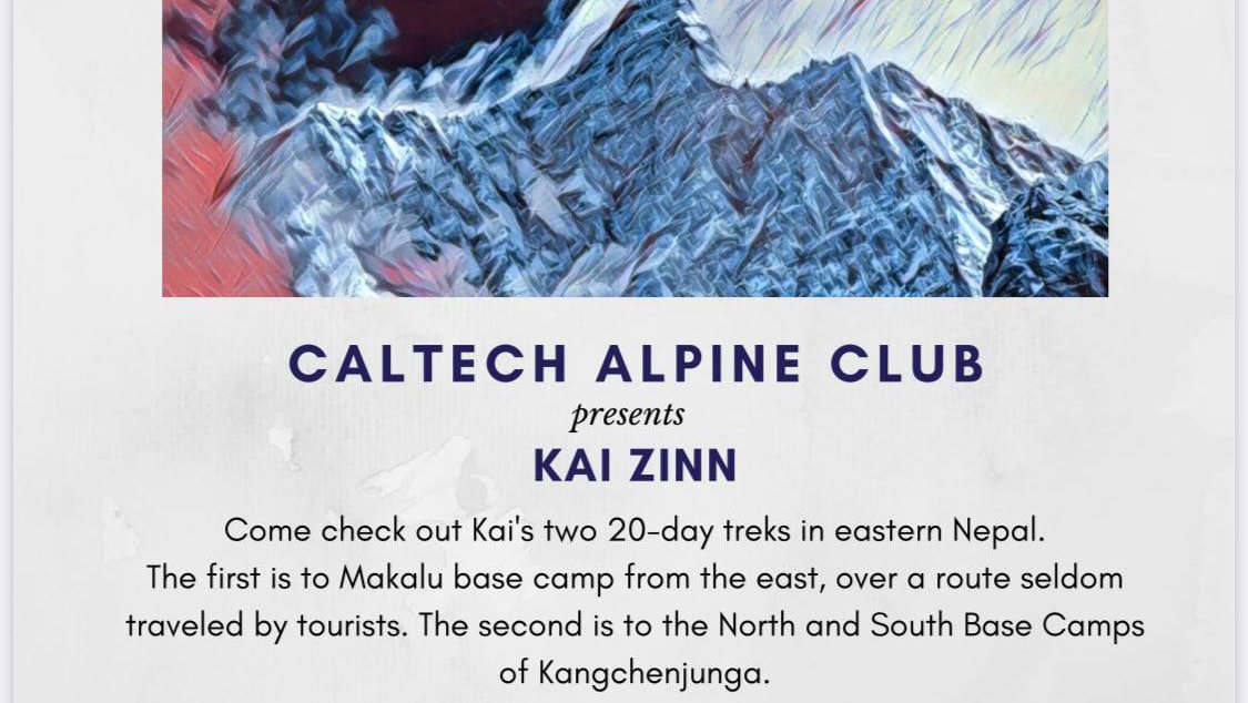Talk by Kai Zinn on his two 20-day treks in eastern Nepal
