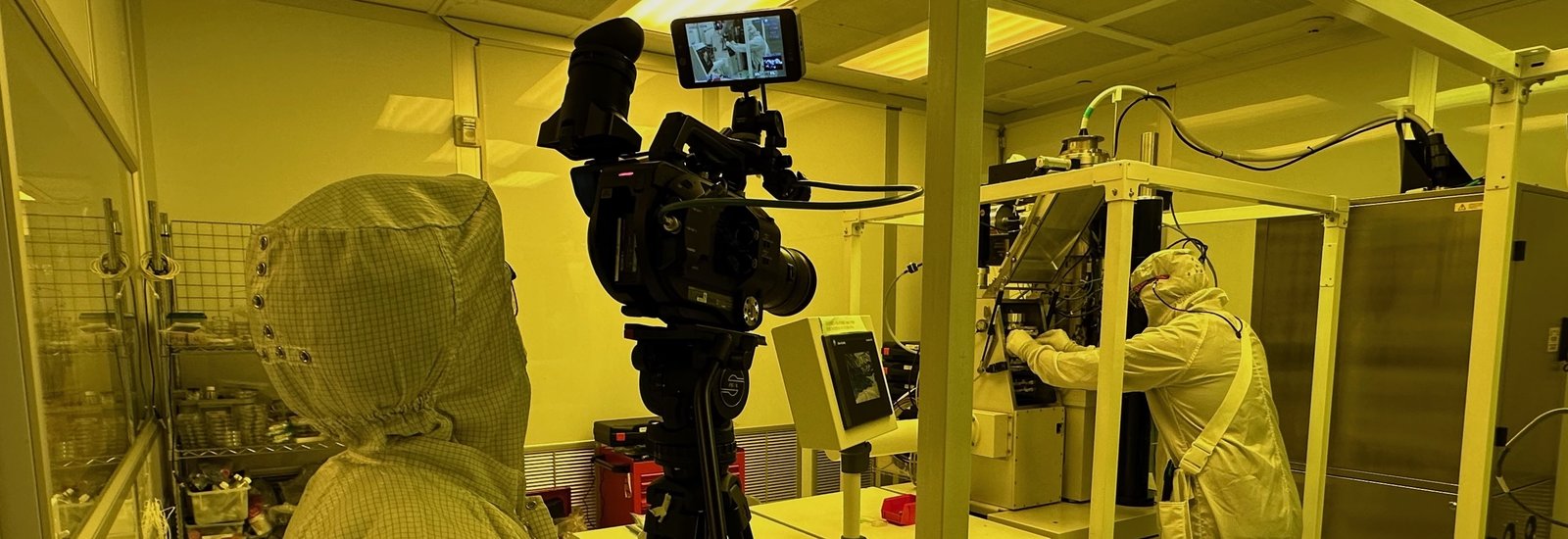 Filming in lab