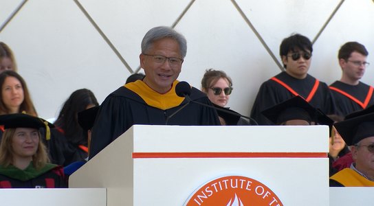 Jensen Huang addresses the Caltech Class of 2024