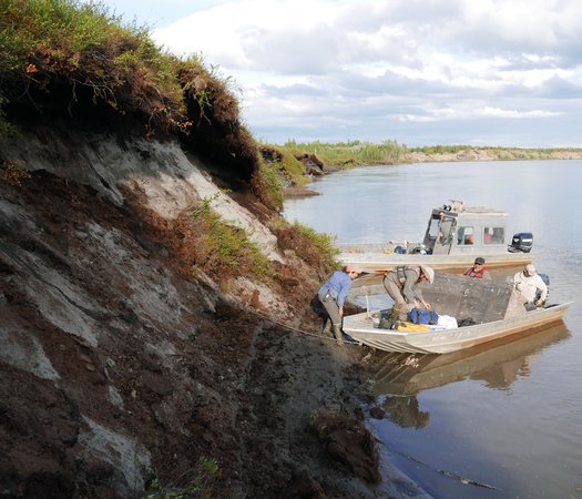 Eroding bank near Huslia