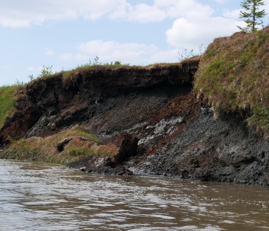 Eroding bank near Huslia