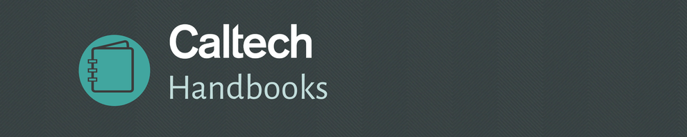 Caltech handbooks