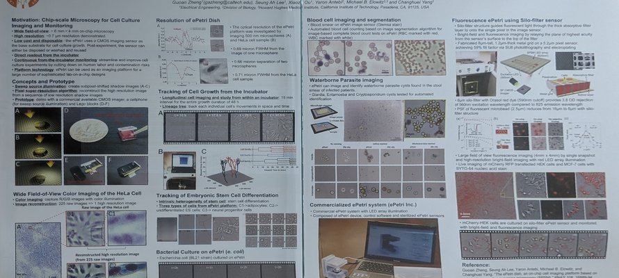 Image of ePetri-dish: Chip-scale microscope for live cell imaging research poster