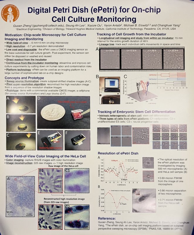 Image of Digital Petri Dish (ePetri) for On-chip Cell Culture Monitoring research poster
