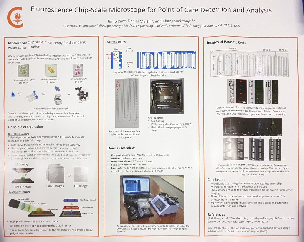 Image of Fluorescence Chip-Scale Microscope for Point Of Care Detection and Analysis research poster