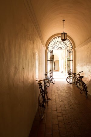 student housing archway