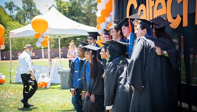 members of the Class of 2021 at commencement