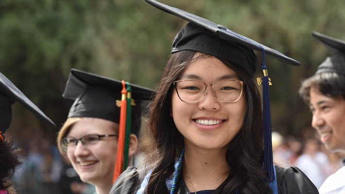 students at Commencement