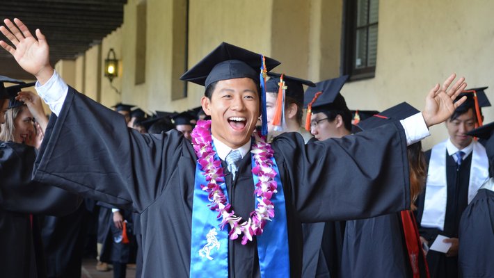 students at Commencement