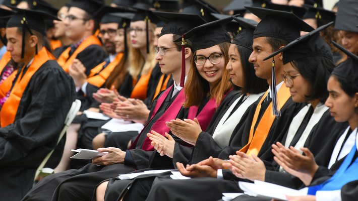 students at Commencement