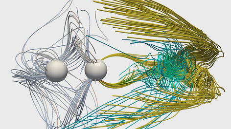 Flare interaction in binary neutron star magnetosphere