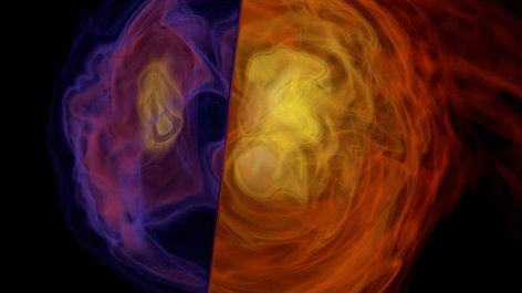 3D visualization of a neutron star post-merger