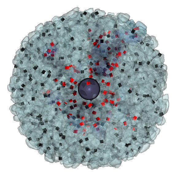 Cone penetration in ice specimen