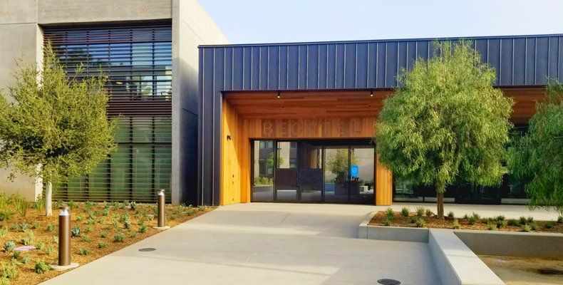 South Elevation & Entrance to the Bechtel Residence