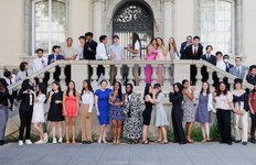 group of student posing