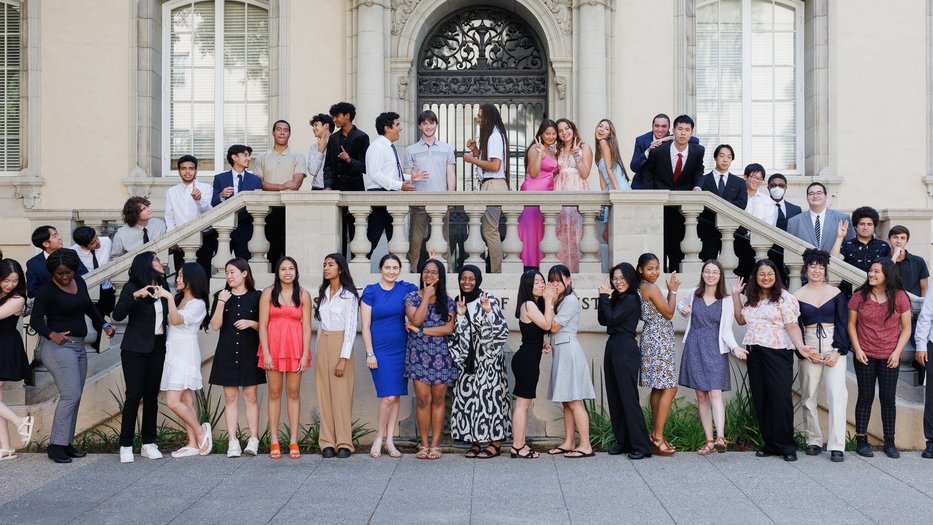 group of student posing