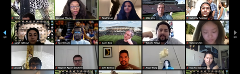 Screenshot of 2020 FSRI cohort participants on a Zoom meeting