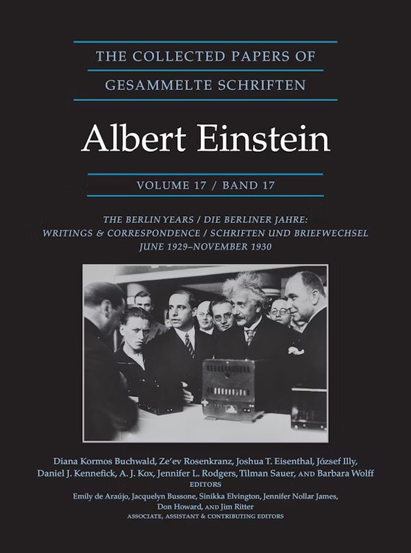 Collected Papers of Albert Einstein Volume 17 dustjacket