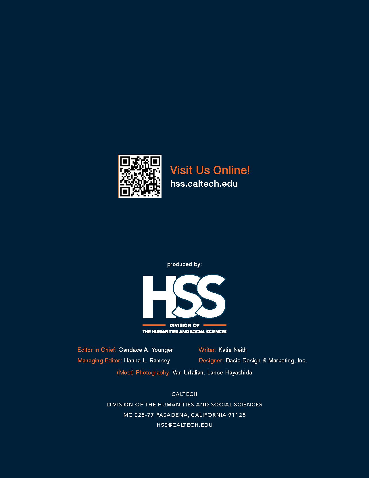 HSS Year in Review publication credits