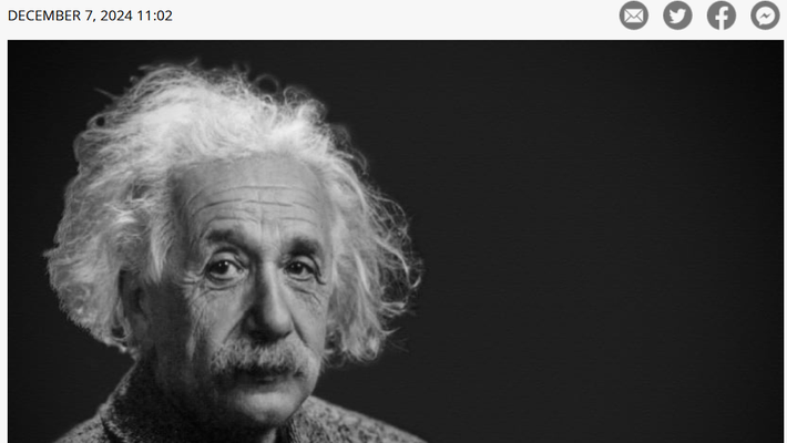 Screenshot of Jerusalem Post web article: "What did Einstein think of Zionism, Jewish nationalism? by Neville Teller December 7, 2024.