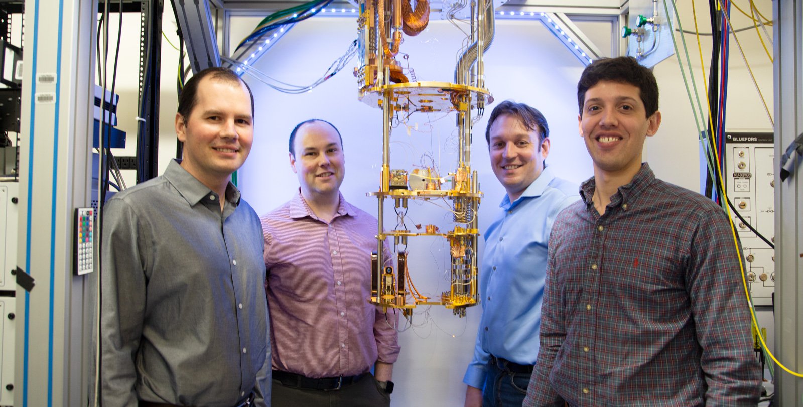 Left to right: Professors Andrei Faraon, Oskar Painter, Stevan Nadj-Perge, and Austin Minnich