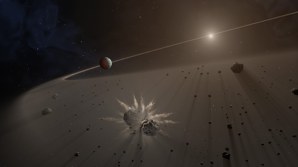 Artist rendition of debris disk