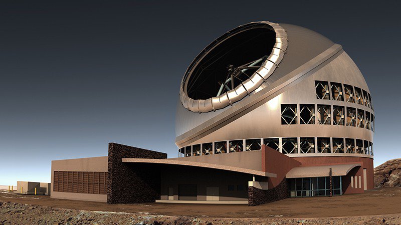 Artist's renidtion of the Thirty Meter Telescope.