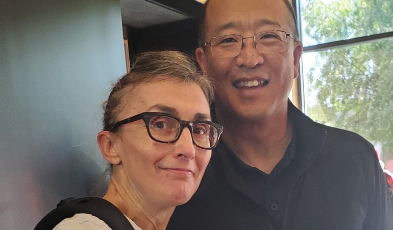 Shelley Scanlon Receiving Unsung Hero Excellence Award