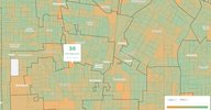 map showing where trees are in the area near Caltech