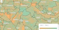 map showing where trees are in the area near Caltech