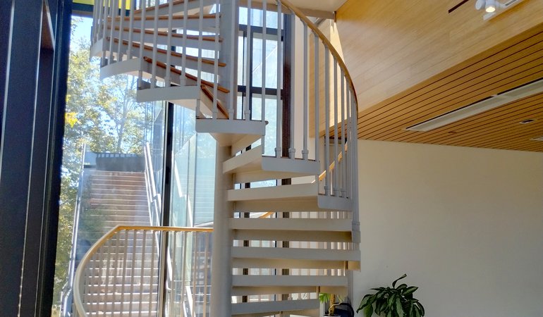 A spiral staircase