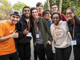students hanging out