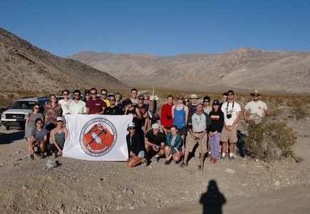 Students on geology field trip