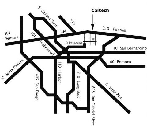 Freeway map to Caltech