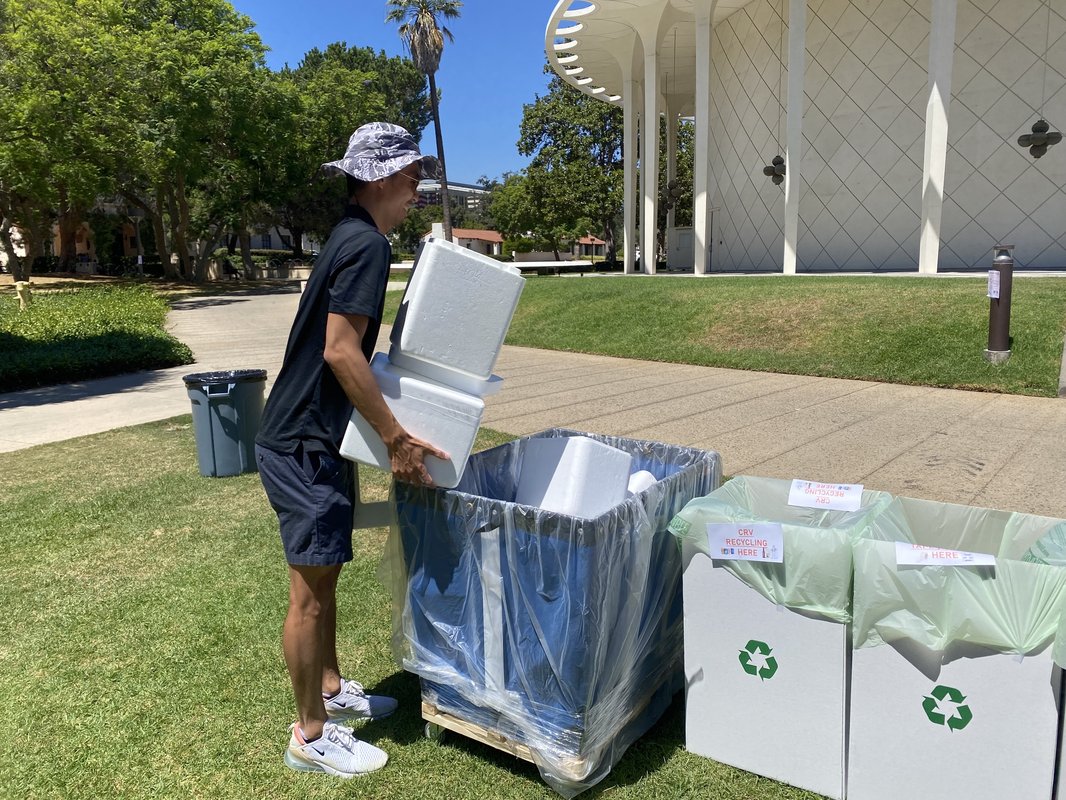 Dropping off Styrofoam!