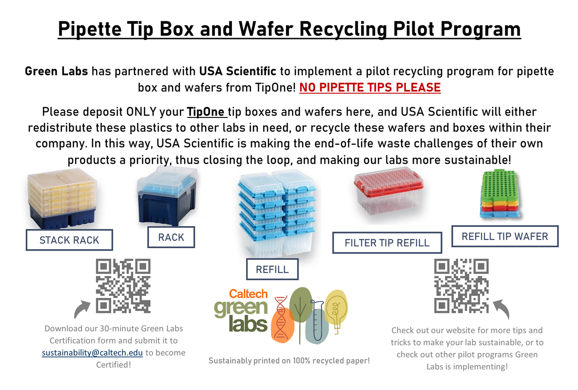 Pipette Tip Box Recycling Signage