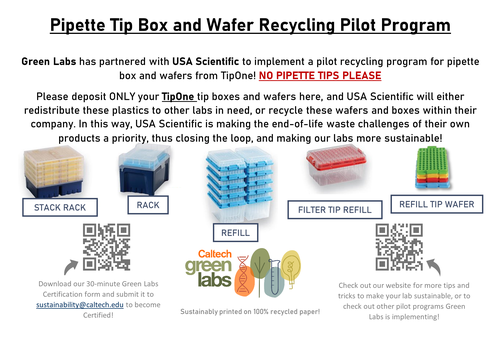 Pipette Tip Box Recycling Signage