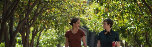 Gradaute students walking through campus