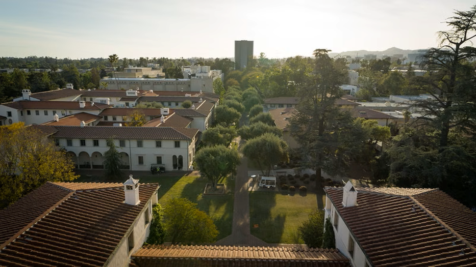 Aerial shot of Caltech.