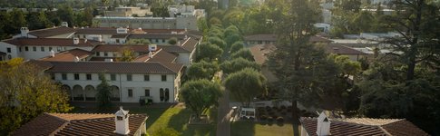 Aerial shot of campus