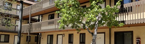 Catalina Apartments exterior view from courtyard.