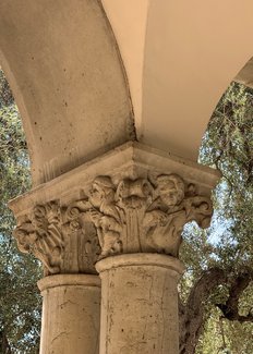 UG South Houses exterior, top of column.