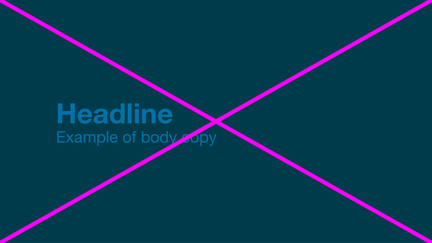 A dark blue color swatch with blue text.