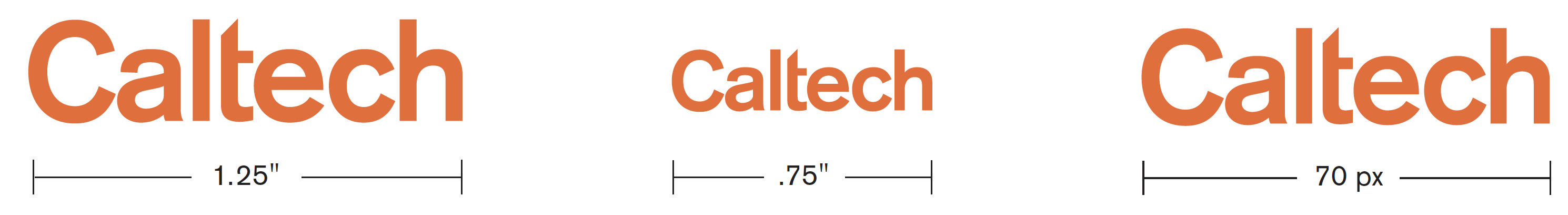 Caltech logo Minimum Sizes