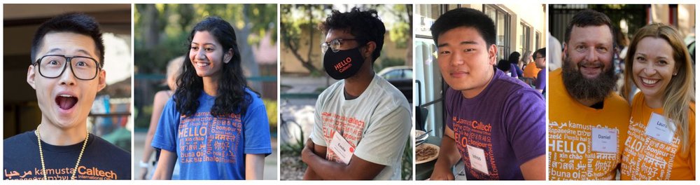 Students in HELLO t-shirts