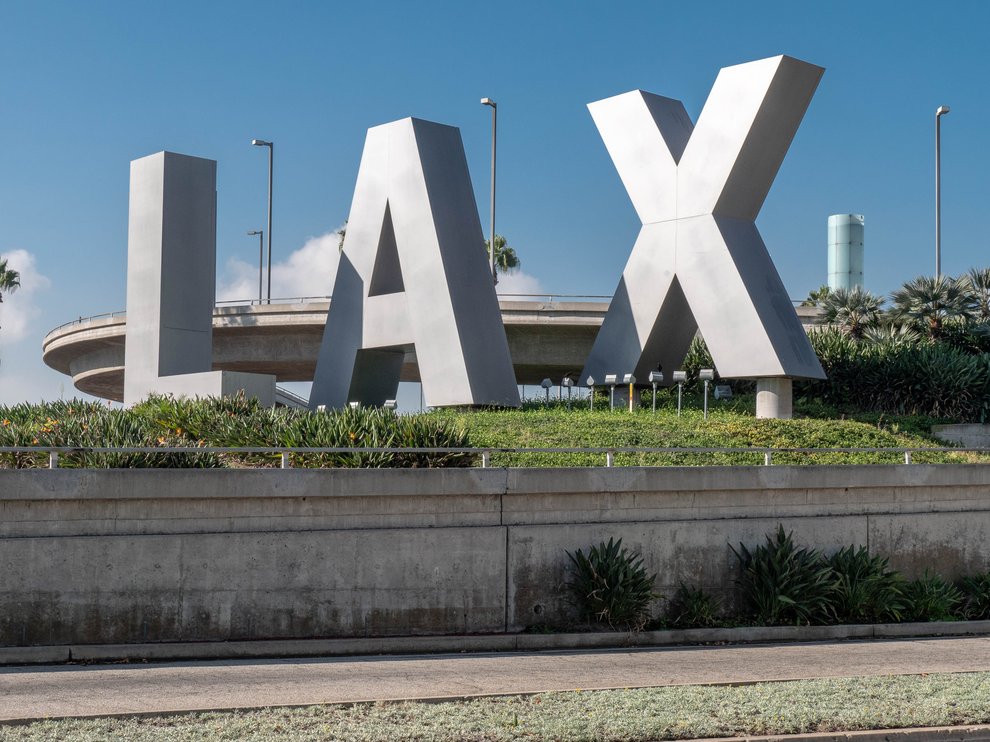 lax airport night scene