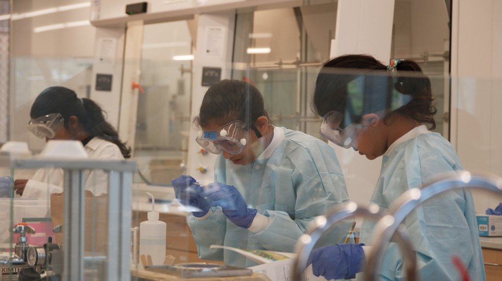 Students in a laboratory