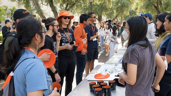 Crowd of newly admitted students at Discotech event