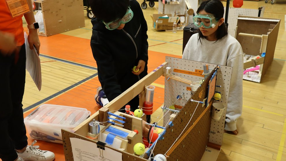 Students participating in a competition event