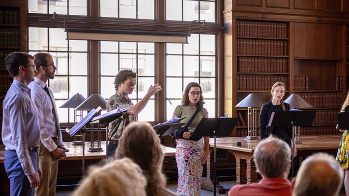 Members of OcTech during the performance of a Spring 2024 concert